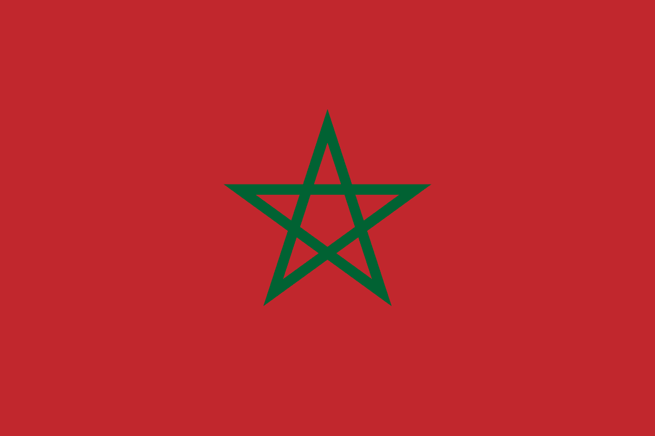 bandera del reino de marruecos